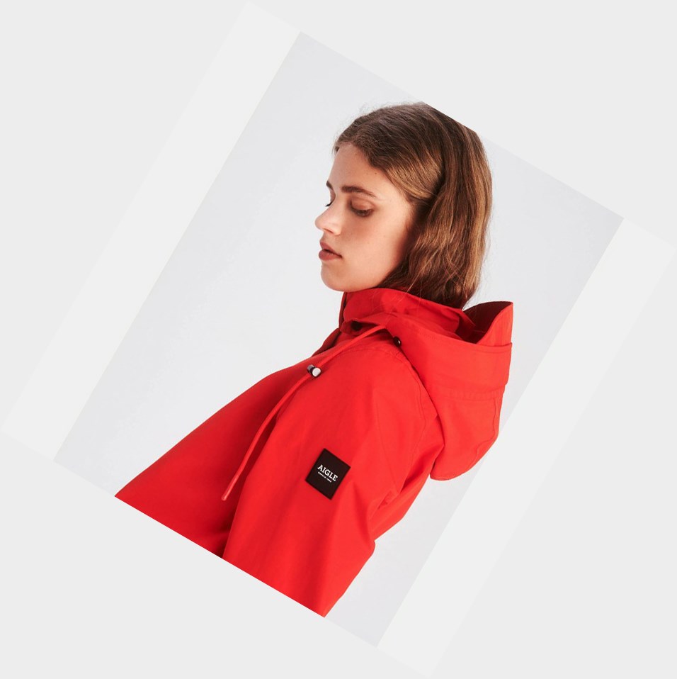 skrivning Mellem Celsius Buy Aigle The Gore-tex Mid-length Online UK - Red Womens Coats & Jackets
